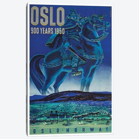 Oslo, Norway: 900 Years 1950 Canvas Print #LIV244} by Unknown Artist Canvas Art Print
