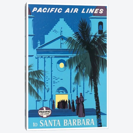 Pacific Airlines To Santa Barbara Canvas Print #LIV245} by Unknown Artist Canvas Art Print