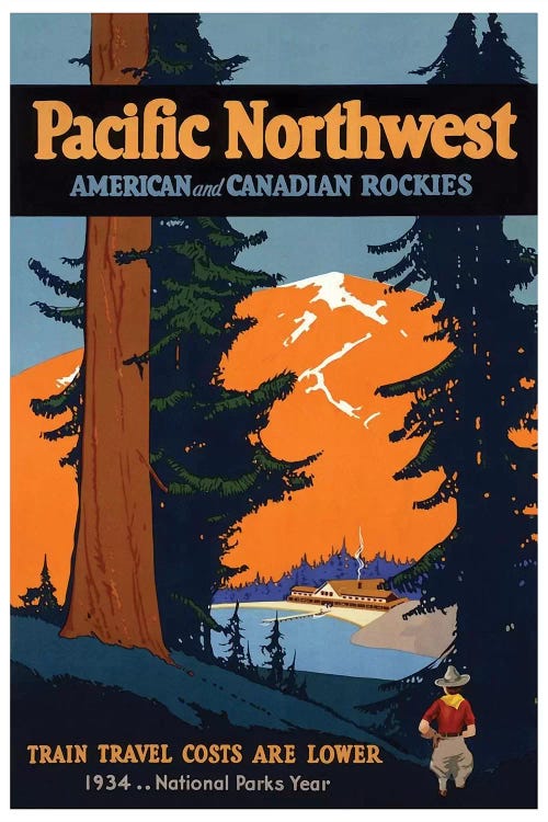 Pacific Northwest American And Canadian Rockies: National Parks Year, 1934