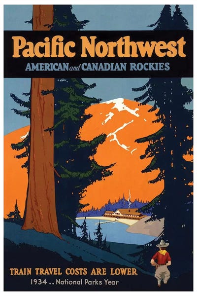 Canada: Pacific Northwest American And Canadian Rockies: National Parks Year, 1934 by Unknown Artist