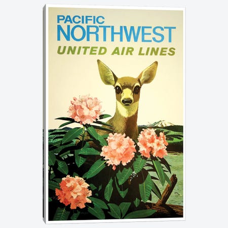 Pacific Northwest United Air Lines Canvas Print #LIV248} by Unknown Artist Canvas Artwork