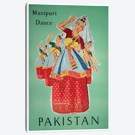 Pakistan - Manipuri Dance Canvas Print #LIV250} by Unknown Artist Art Print