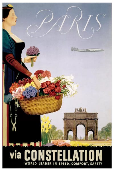 Paris Typography: Paris Via Constellation by Unknown Artist