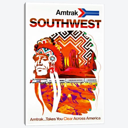 Amtrak Southwest Canvas Print #LIV25} by Unknown Artist Art Print