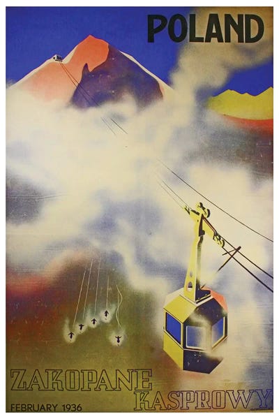Vintage Travel Posters: Poland, Zakopane Kasprowy by Unknown Artist