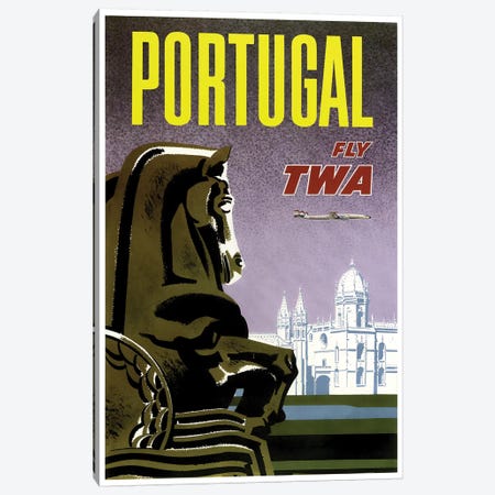 Portugal - Fly TWA Canvas Print #LIV266} by Unknown Artist Canvas Art Print