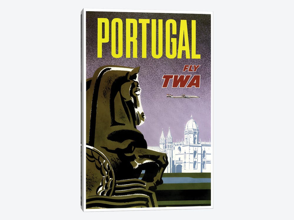 Portugal - Fly TWA by Unknown Artist 1-piece Canvas Wall Art