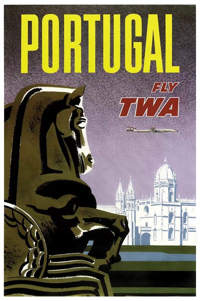 Vintage Travel Posters: Portugal - Fly TWA by Unknown Artist