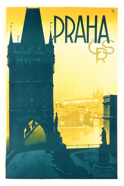 Vintage Travel Posters: Praha (Prague) by Unknown Artist