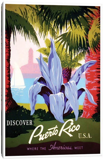 Puerto Rico: Where The Americas Meet I Canvas Art Print - Vintage Travel Posters