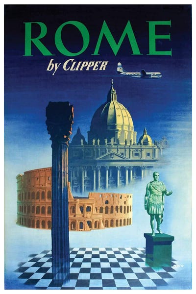 Rome Travel Posters: Rome - By Clipper by Unknown Artist