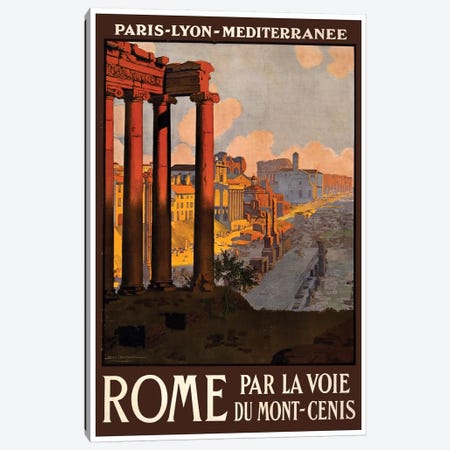 Rome Par La Voie Du Mont-Cenis Canvas Print #LIV280} by Unknown Artist Canvas Wall Art