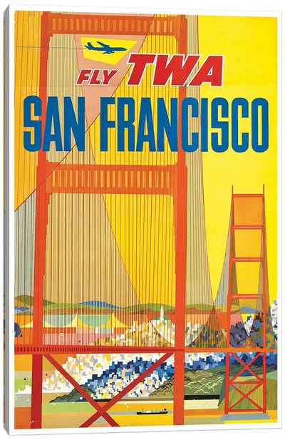 San Francisco - Fly TWA I Canvas Art Print - San Francisco Art