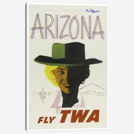 Arizona - Fly TWA II Canvas Print #LIV28} by Unknown Artist Canvas Art