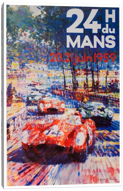 24 Heures du Mans II Canvas Art Print - Automobile Art