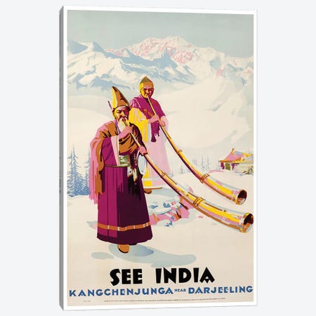 See India: Kangchenjunga Near Darjeeling Canvas Print #LIV302} by Unknown Artist Canvas Print