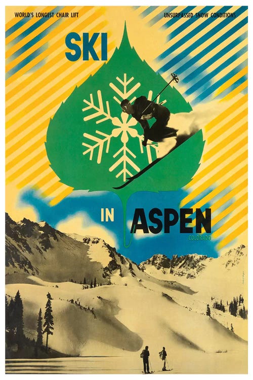Ski In Aspen by Unknown Artist wall art