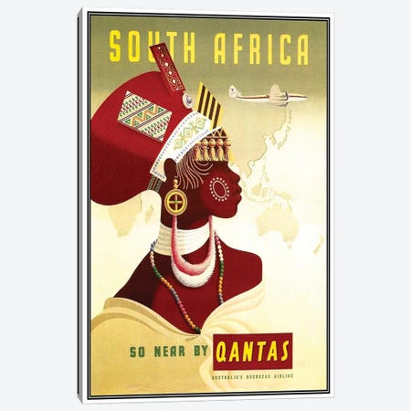 South Africa - So Near By Qantas Canvas Print #LIV309} by Unknown Artist Art Print