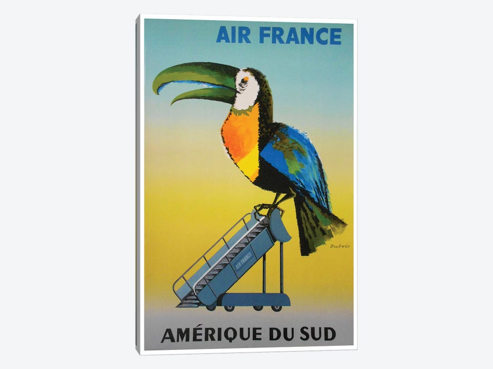 South America - Air France by Unknown Artist 1-piece Canvas Art Print