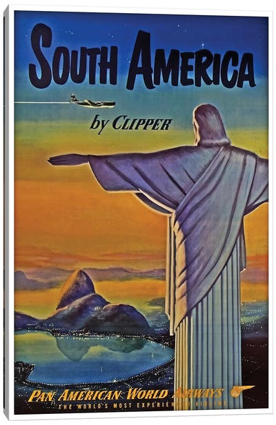 South America - By Clipper I Canvas Art Print - Monument Art
