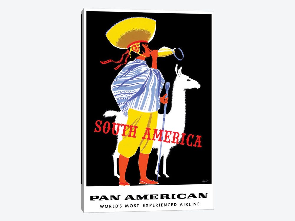 South America - Pan American by Unknown Artist 1-piece Canvas Artwork