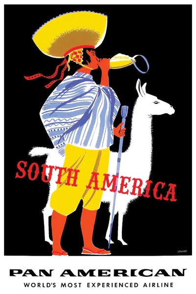 Vintage Travel Posters: South America - Pan American by Unknown Artist