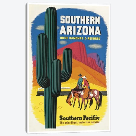 Southern Arizona: Dude Ranches & Resorts - Southern Pacific Canvas Print #LIV315} by Unknown Artist Canvas Print