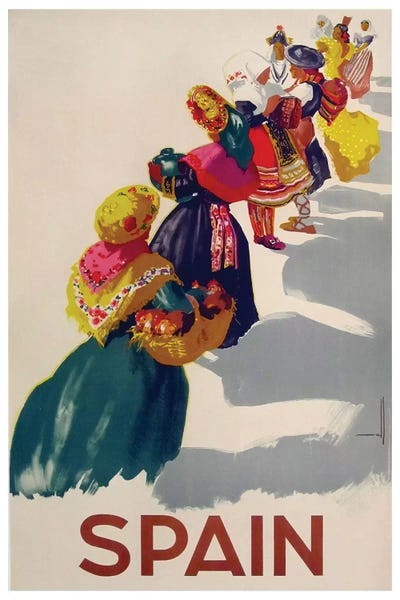 Spain II by Unknown Artist framed canvas print