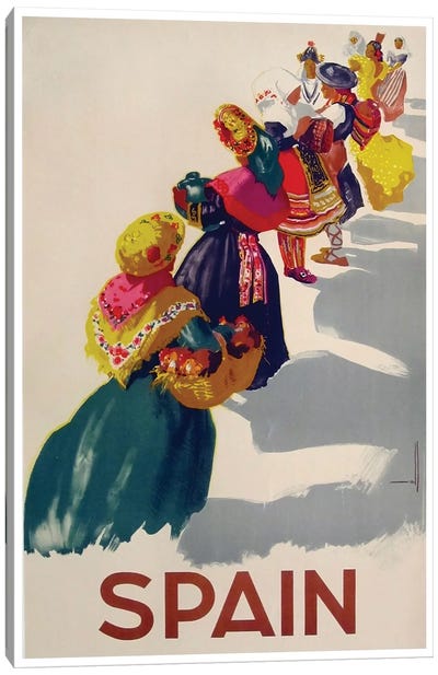 Spain II Canvas Art Print - Vintage Travel Posters