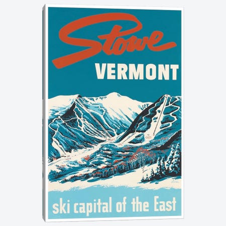 Stowe, Vermont: Ski Capital Of The East Canvas Print #LIV324} by Unknown Artist Canvas Artwork
