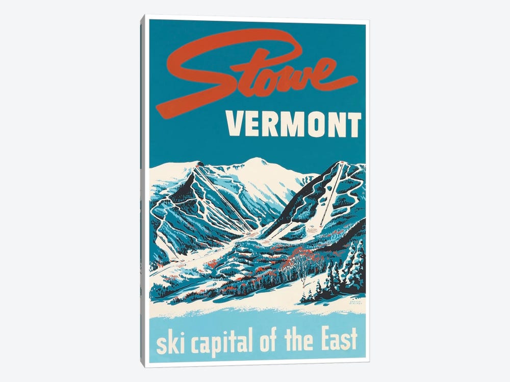 Stowe, Vermont: Ski Capital Of The East by Unknown Artist 1-piece Canvas Art Print