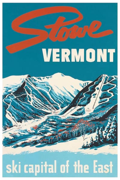 Vermont: Stowe, Vermont: Ski Capital Of The East by Unknown Artist