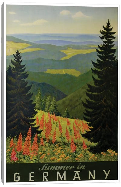 Summer In Germany Canvas Art Print - Vintage Travel Posters