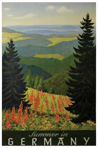 Vintage Travel Posters: Summer In Germany by Unknown Artist