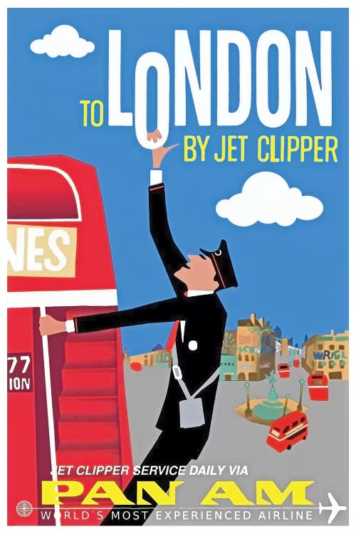 To London By Jet Clipper - Pan Am