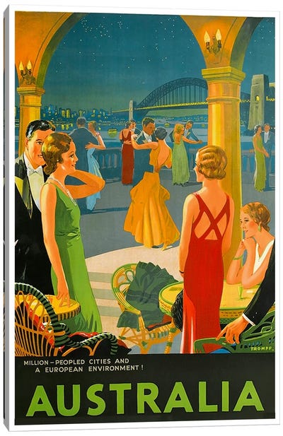 Australia III Canvas Art Print - Vintage Travel Posters