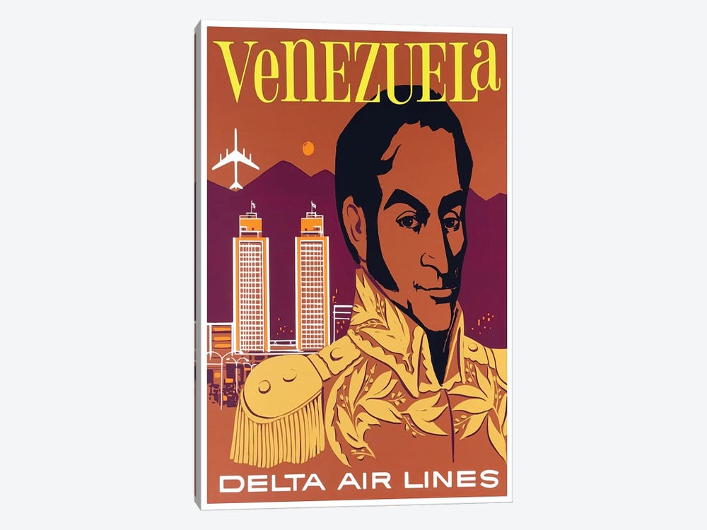 Venezuela - Delta Air Lines by Unknown Artist 1-piece Canvas Art Print
