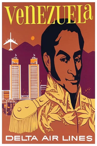 Vintage Travel Posters: Venezuela - Delta Air Lines by Unknown Artist