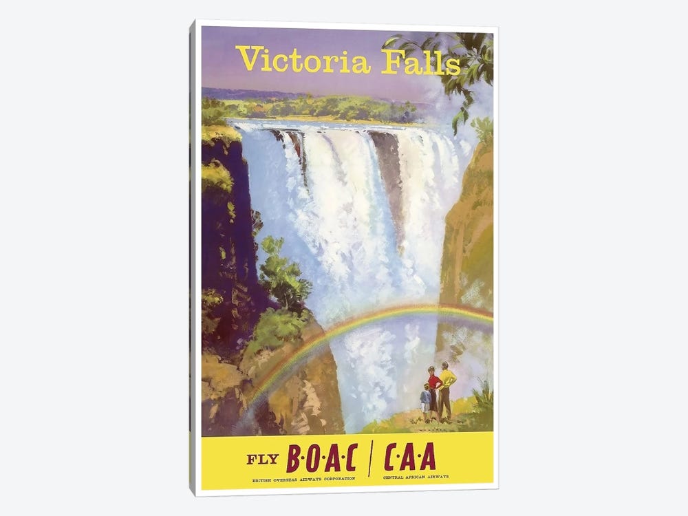 Victoria Falls - Fly BOAC/CAA by Unknown Artist 1-piece Art Print