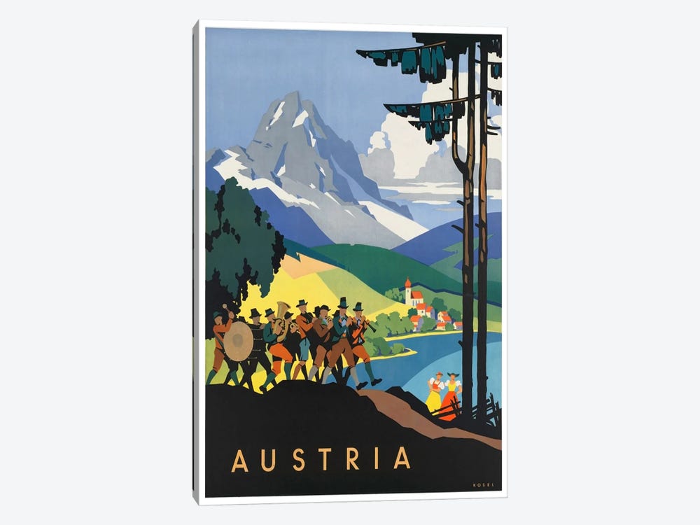 Austria: Music by Unknown Artist 1-piece Canvas Print
