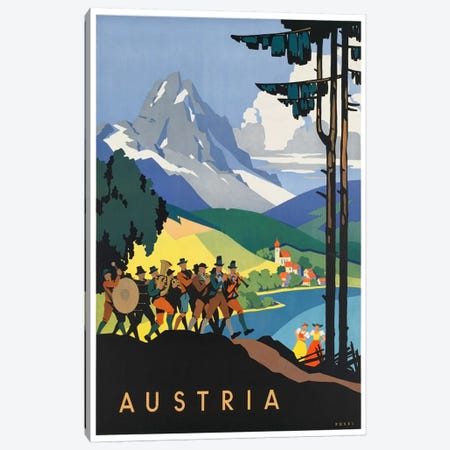 Austria: Music Canvas Print #LIV34} by Unknown Artist Canvas Wall Art