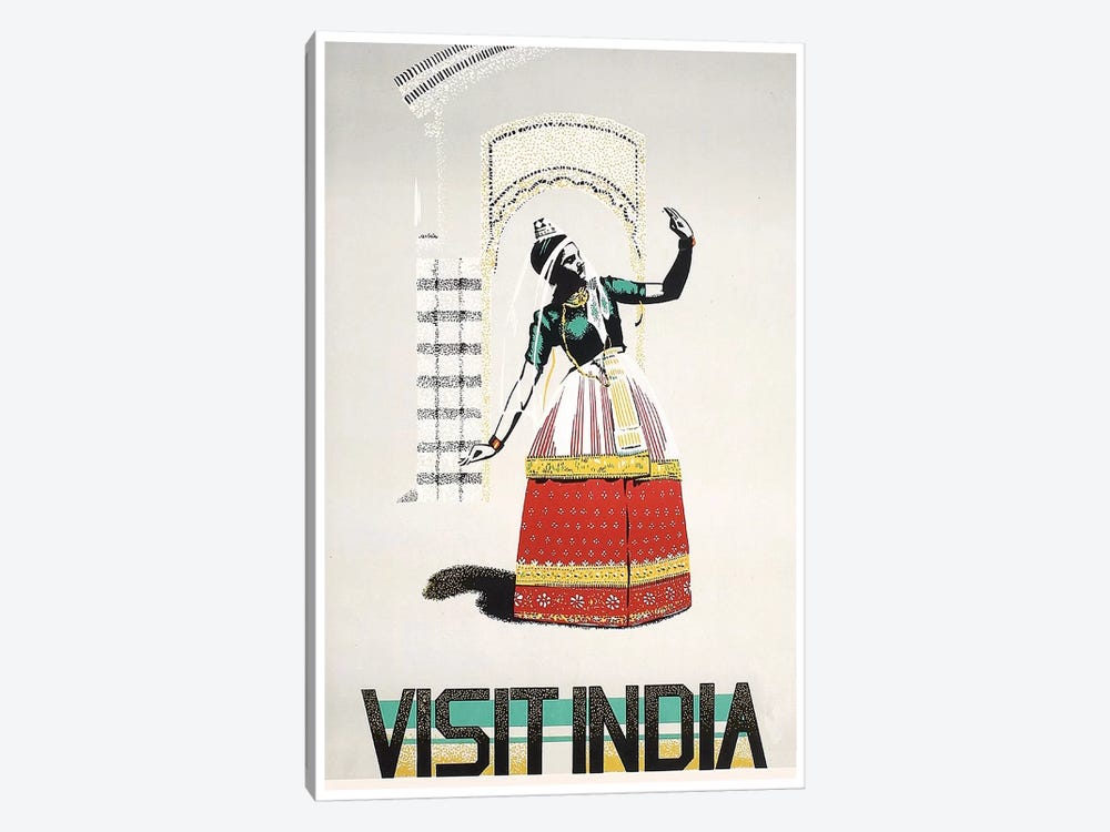 Visit India: Dancing by Unknown Artist 1-piece Canvas Artwork