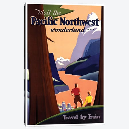 Visit The Pacific Northwest Wonderland Canvas Print #LIV357} by Unknown Artist Canvas Print