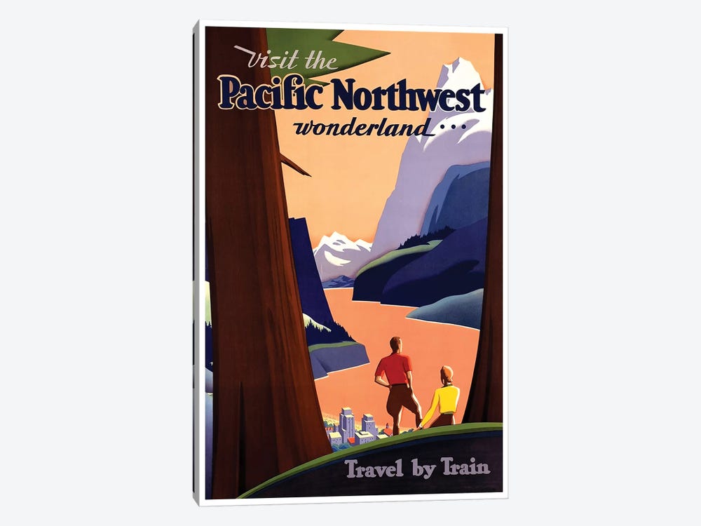 Visit The Pacific Northwest Wonderland by Unknown Artist 1-piece Canvas Print