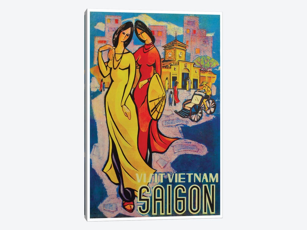 Visit Vietnam: Saigon by Unknown Artist 1-piece Canvas Art