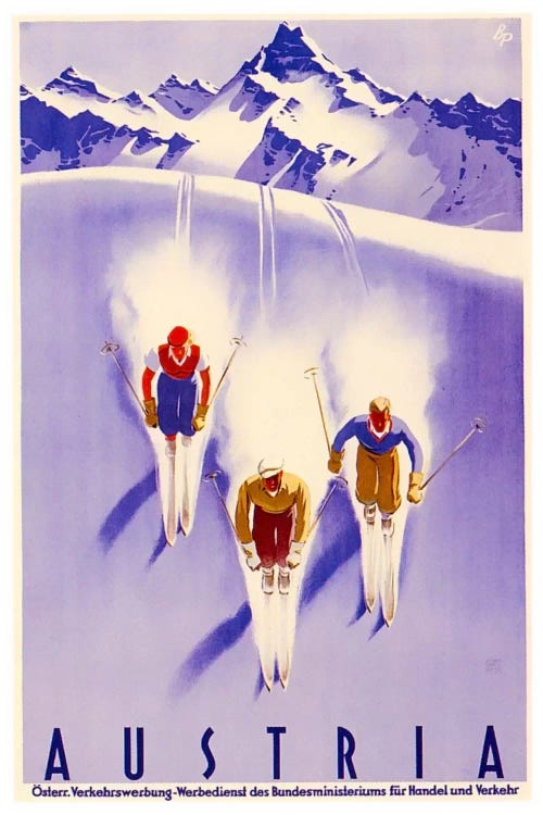 Austria: Skiing by Unknown Artist wall art