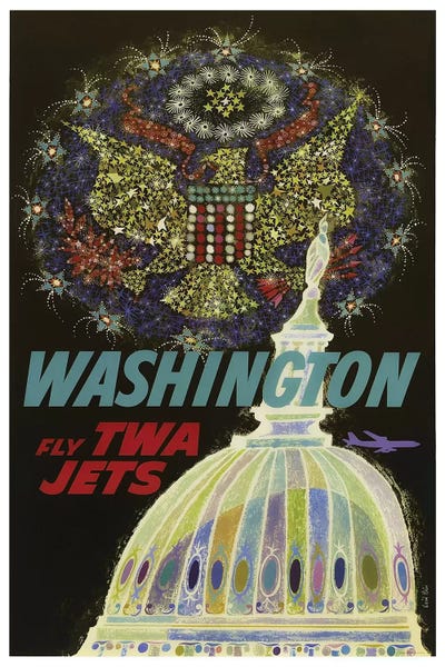 Washington, D.C. Travel Posters: Washington - Fly TWA by Unknown Artist