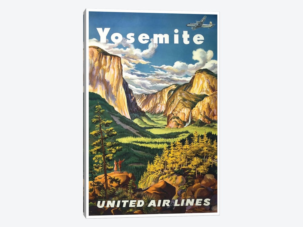 Yosemite National Park - United Airlines by Unknown Artist 1-piece Canvas Art