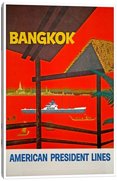 Bangkok, Thailand - American President Lines Canvas Art Print - Bangkok