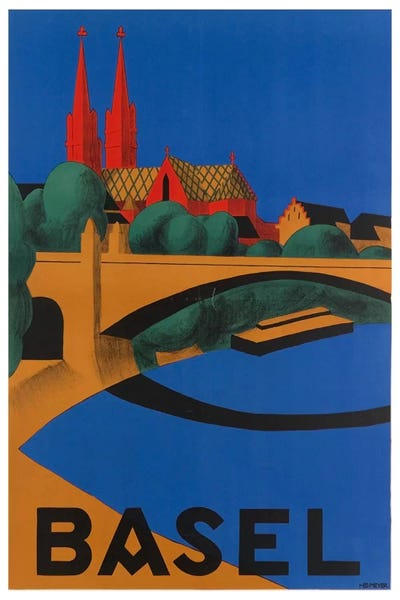 Vintage Travel Posters: Basel, Switzerland by Unknown Artist